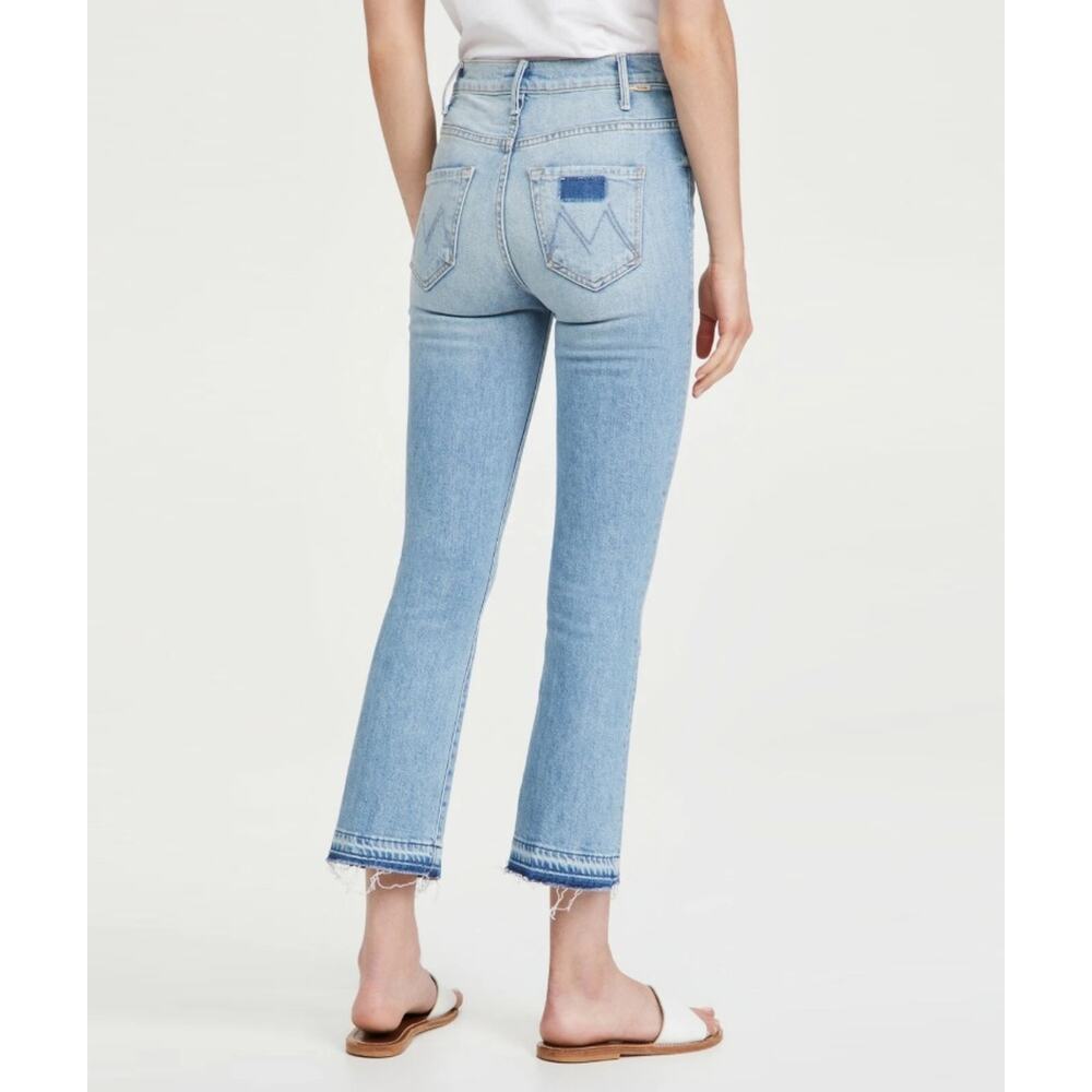 Mother Women On My Feet Light Wash Denim Hustler Ankle Undone Hem jeans Size 26 - Picture 4 of 10